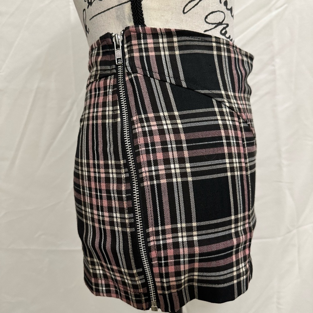 Rock Steady Clothing Pink Plaid Punk Rock Mini Skirt BNWT Sz M - Picture 7 of 13